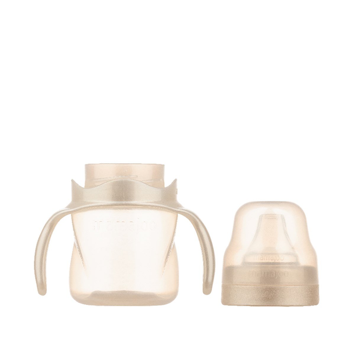Mamajoo Kulplu Eğitici Bardak 160ml & Silver Biberon 250ml / Pearl