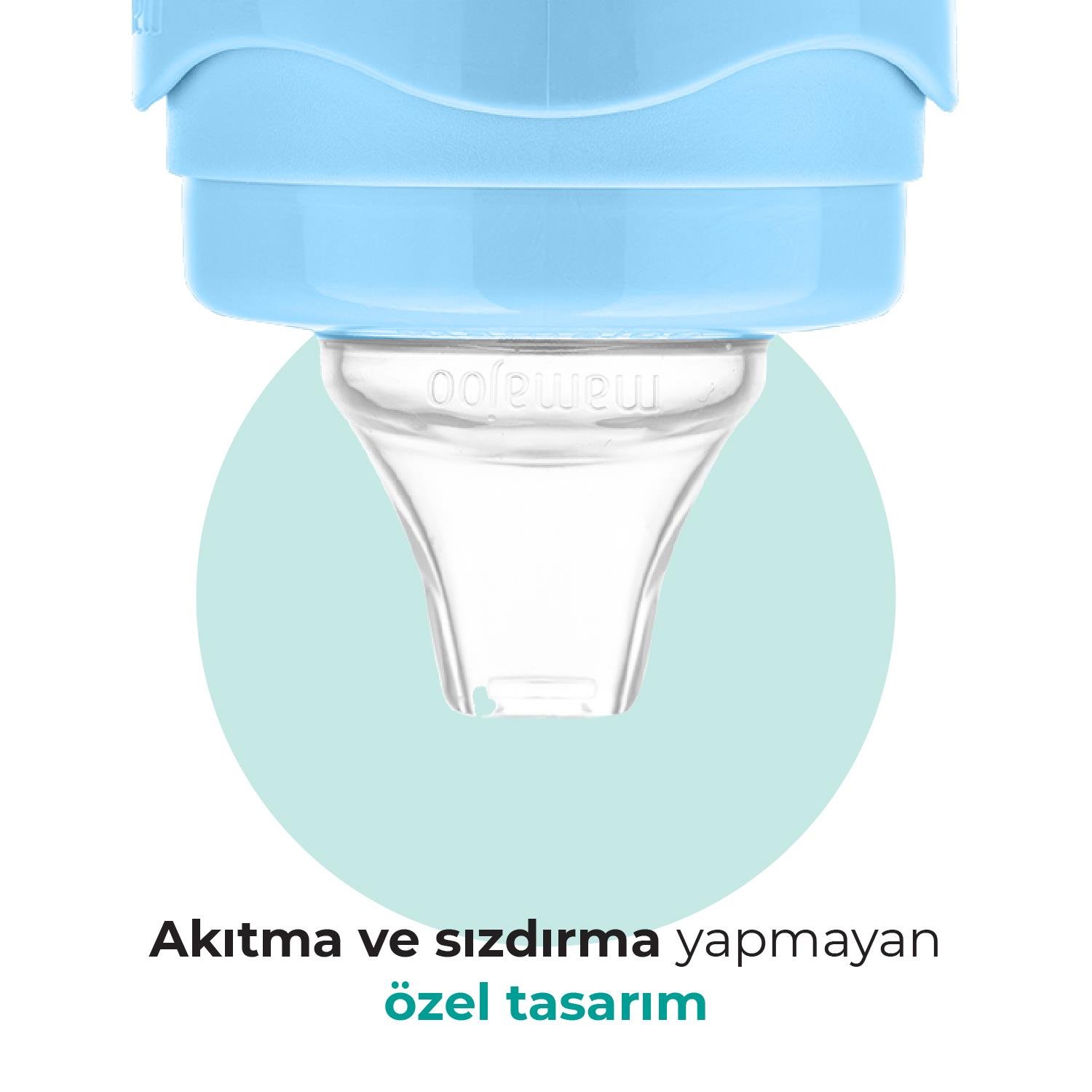 Mamajoo Kulplu, Eğitici Bardak, 160 ml, Powder Blue, Anti-Kolik Valf | Akıtmaz, Geniş Ağız, Sızdırmaz Tasarım