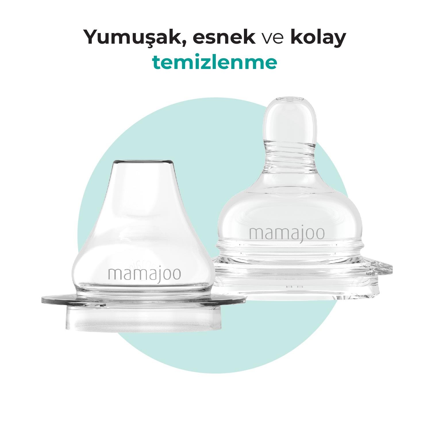 Mamajoo Kulplu Eğitici Biberon, 160 ml, 6 Ay+, Yumuşak Bardak Ucu, Anti Kolik 