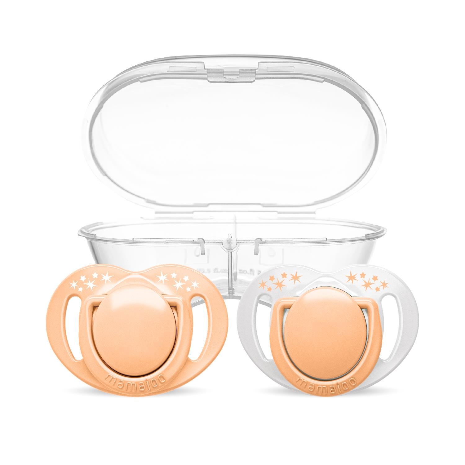 Mamajoo Ortodontik Emzik, 12+ Ay, Powder Blush, İkili | Geniş Hava Delikli, Saklama ve Sterilizasyon Kutusu Hediyeli