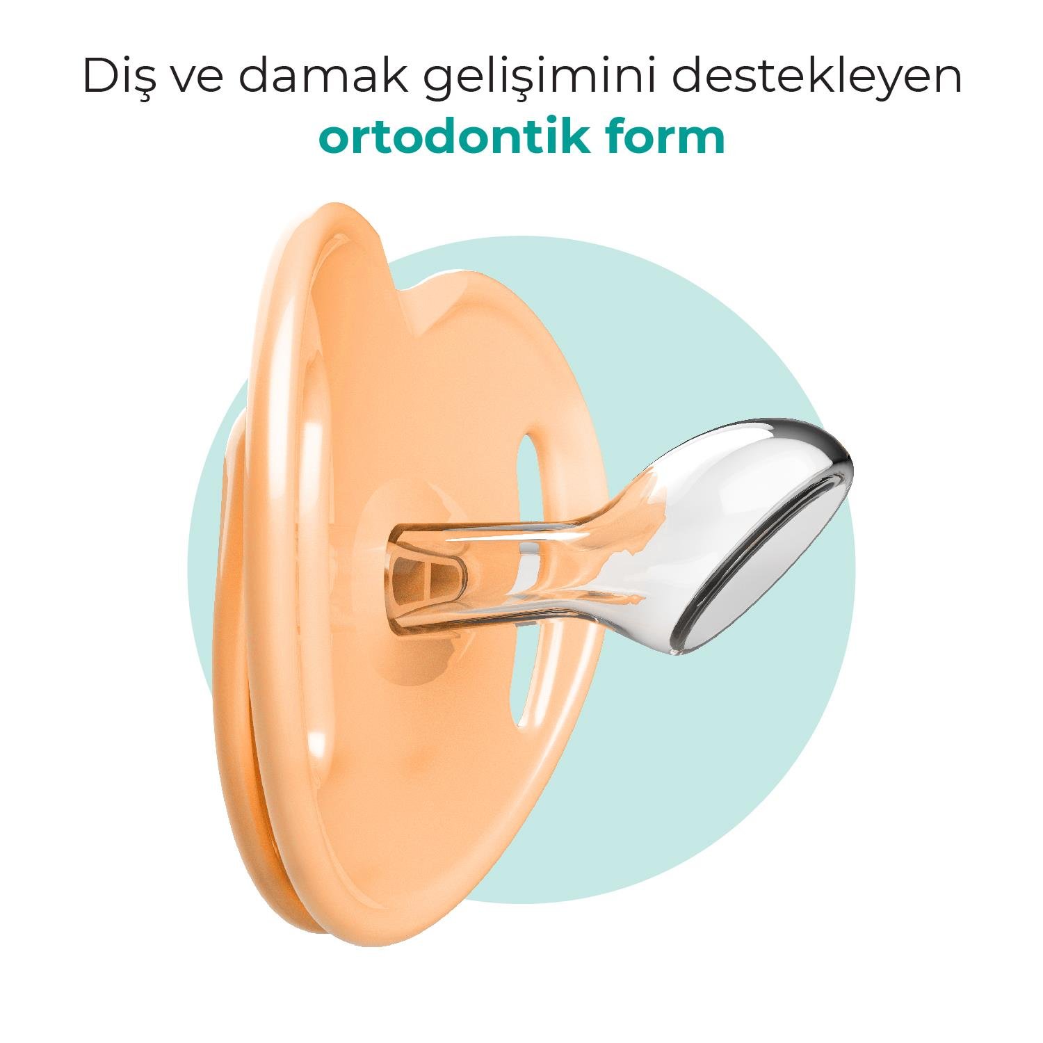 Mamajoo Ortodontik Emzik, 12+ Ay, Powder Blush, İkili | Geniş Hava Delikli, Saklama ve Sterilizasyon Kutusu Hediyeli