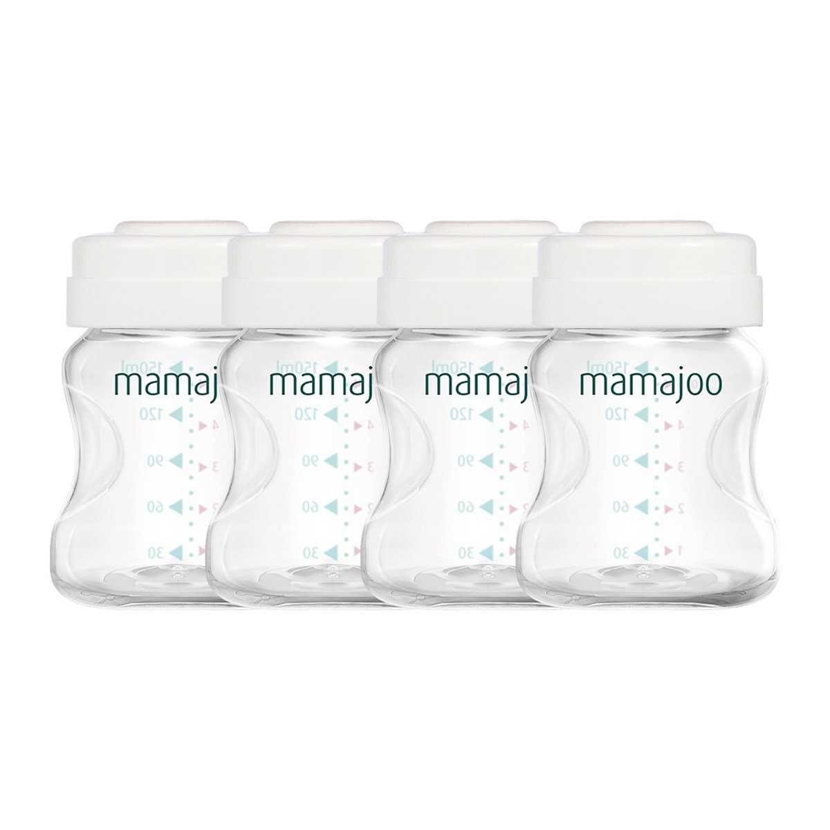 Mamajoo Silver Anne Sütü Saklama Kapları 4x150 ml & Silver Biberon 150ml