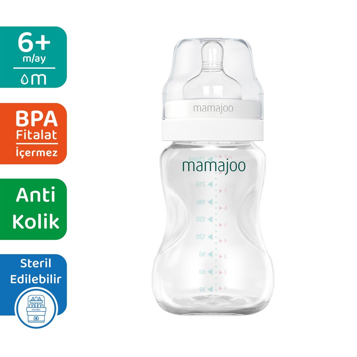 Mamajoo Silver Biberon 250ml