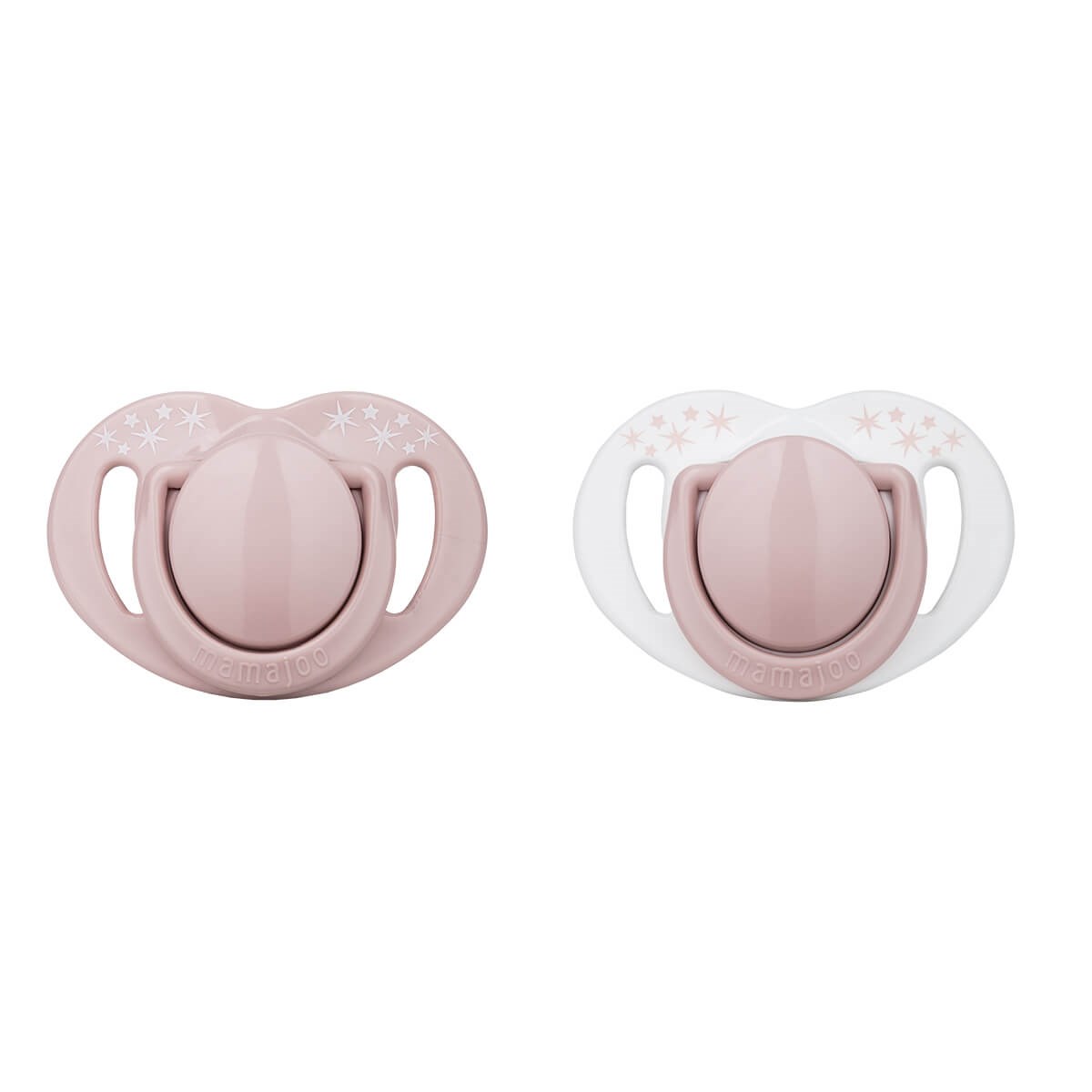 Mamajoo Sterilizasyon & Saklama Kutulu Silikon Ortodontik İkili Emzik Powder Pink / 0 ay +