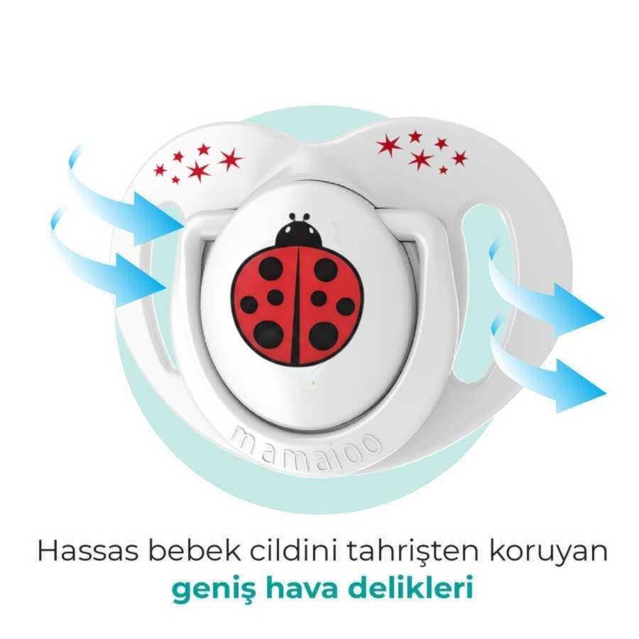 Mamajoo Tekli Desenli Emzik & Renkli Saklama Kutusu 0 ay+/ Uğur Böceği
