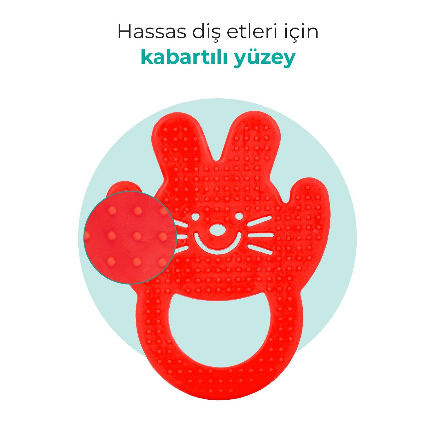 Mamajoo Yumuşak Diş Kaşıyıcı / Kırmızı Tavşan