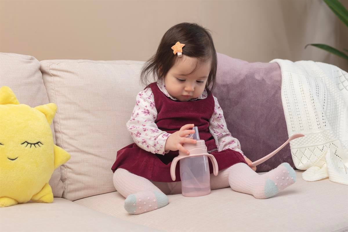 Mamajoo Yumuşak Uçlu Damlatmaz Eğitici Bardak 270ml / Mavi