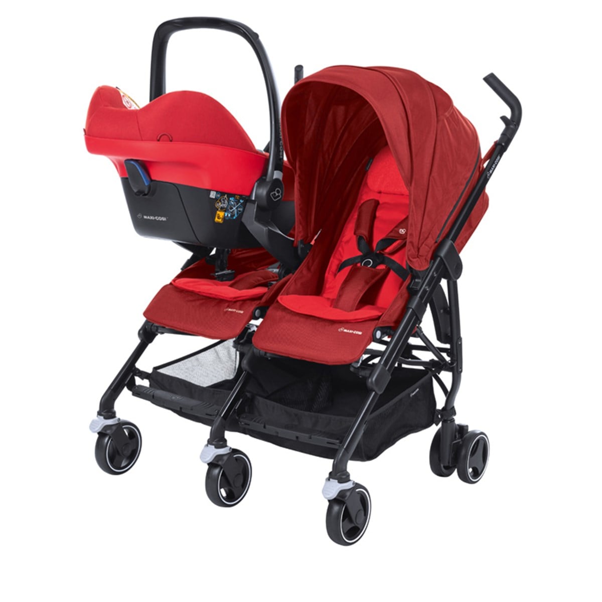 Maxi-Cosi Dana For2 İkiz Bebek Arabası / Vivid Red