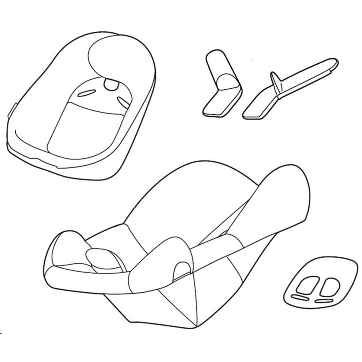 Maxi-Cosi Pebble Plus Yedek Kılıf + Omuz Pedi / Triangle Flow