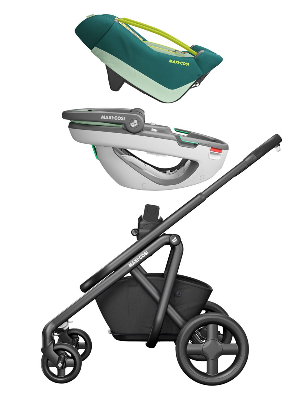 Maxi-Cosi Coral & 3 way Fix Baza / Neo Green
