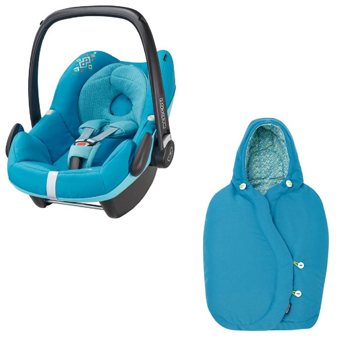 Maxi-Cosi Pebble Oto Koltuğu-Ana Kucağı + Tulum / Mosaic Blue