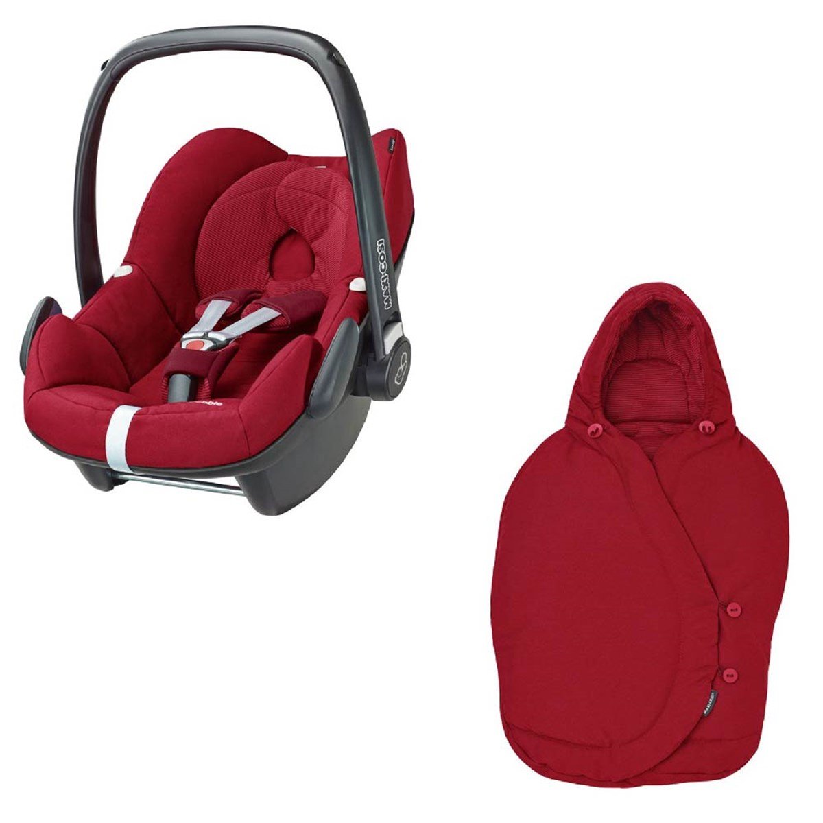 Maxi-Cosi Pebble Oto Koltuğu-Ana Kucağı + Tulum / Robin Red