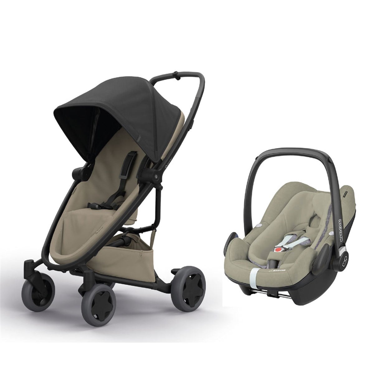 Quinny Zapp Flex Plus Travel Sistem Bebek Arabası / Black On Sand
