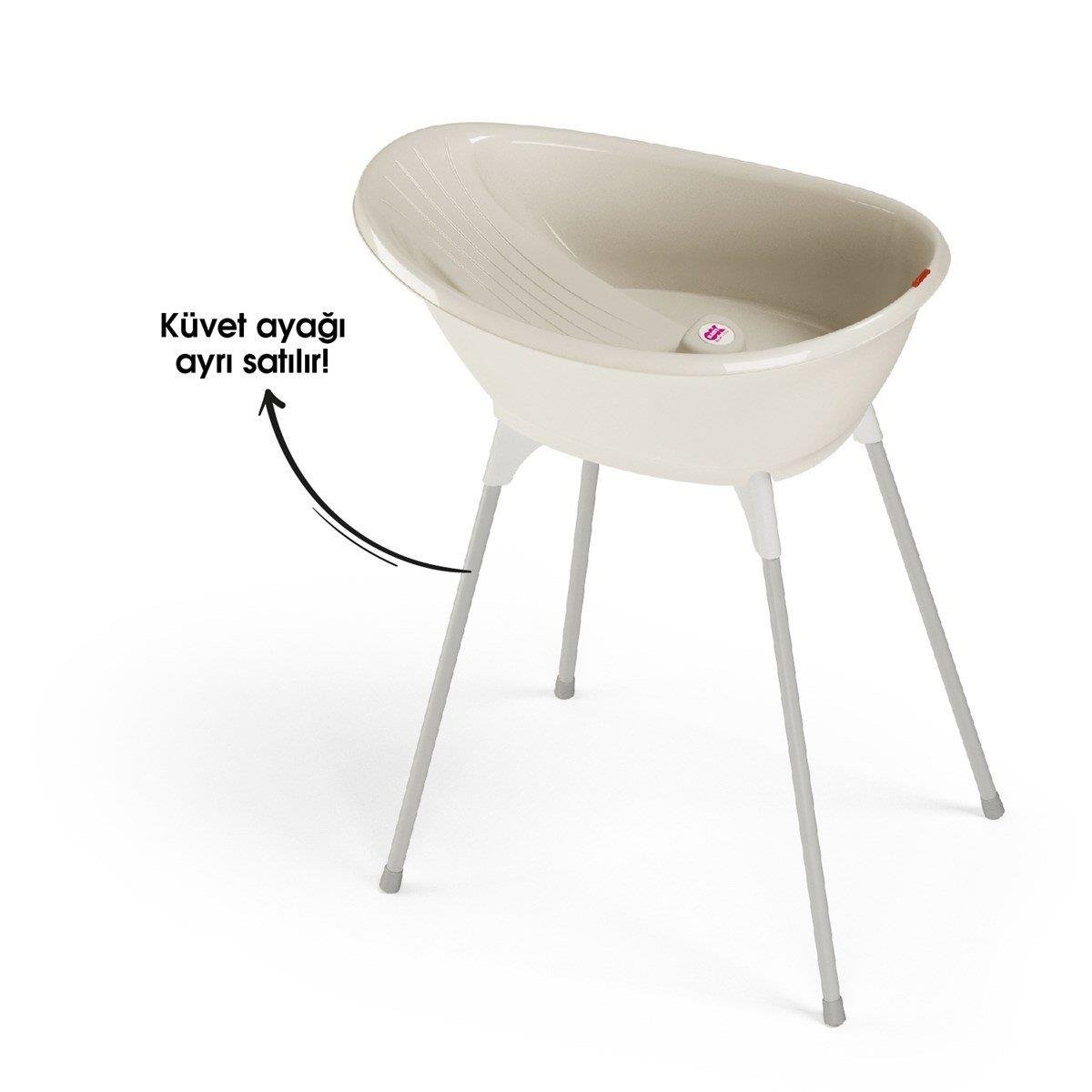 OKBaby Bebek Banyo Seti Banyo Seti Bella Bebek Banyo Seti Dijital Termometreli Çift Yönlü Bebek Küveti & Splash Bebek Duşu K. Beyaz