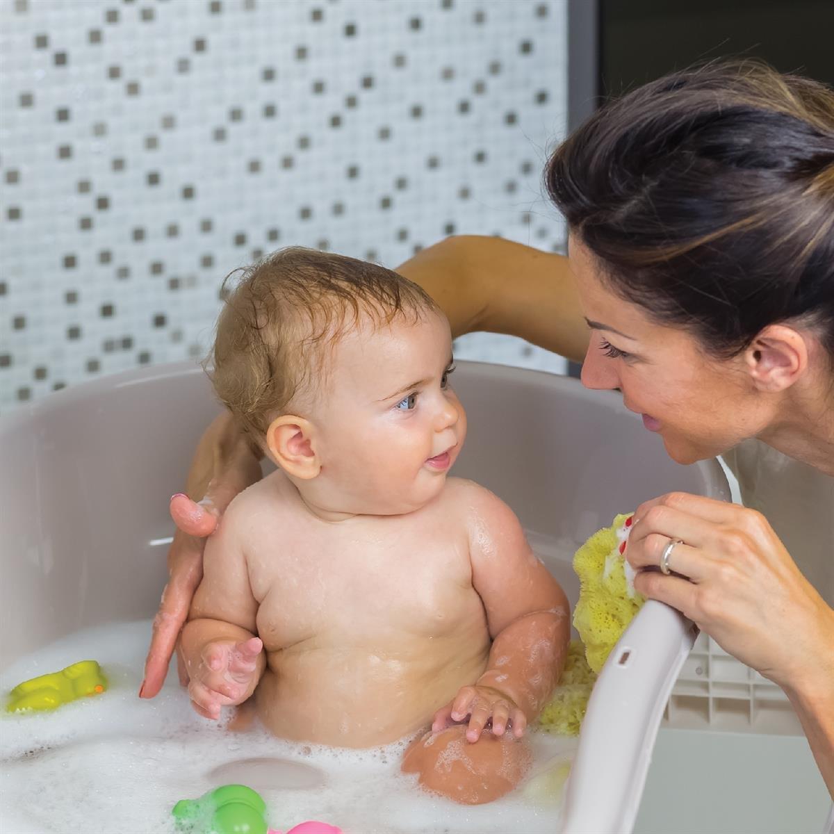 OKBaby Bebek Banyo Seti Onda Evolution Dijital Termometreli Çift Yönlü Bebek Küveti K. Beyaz & Bebek Küvet Taşıyıcı