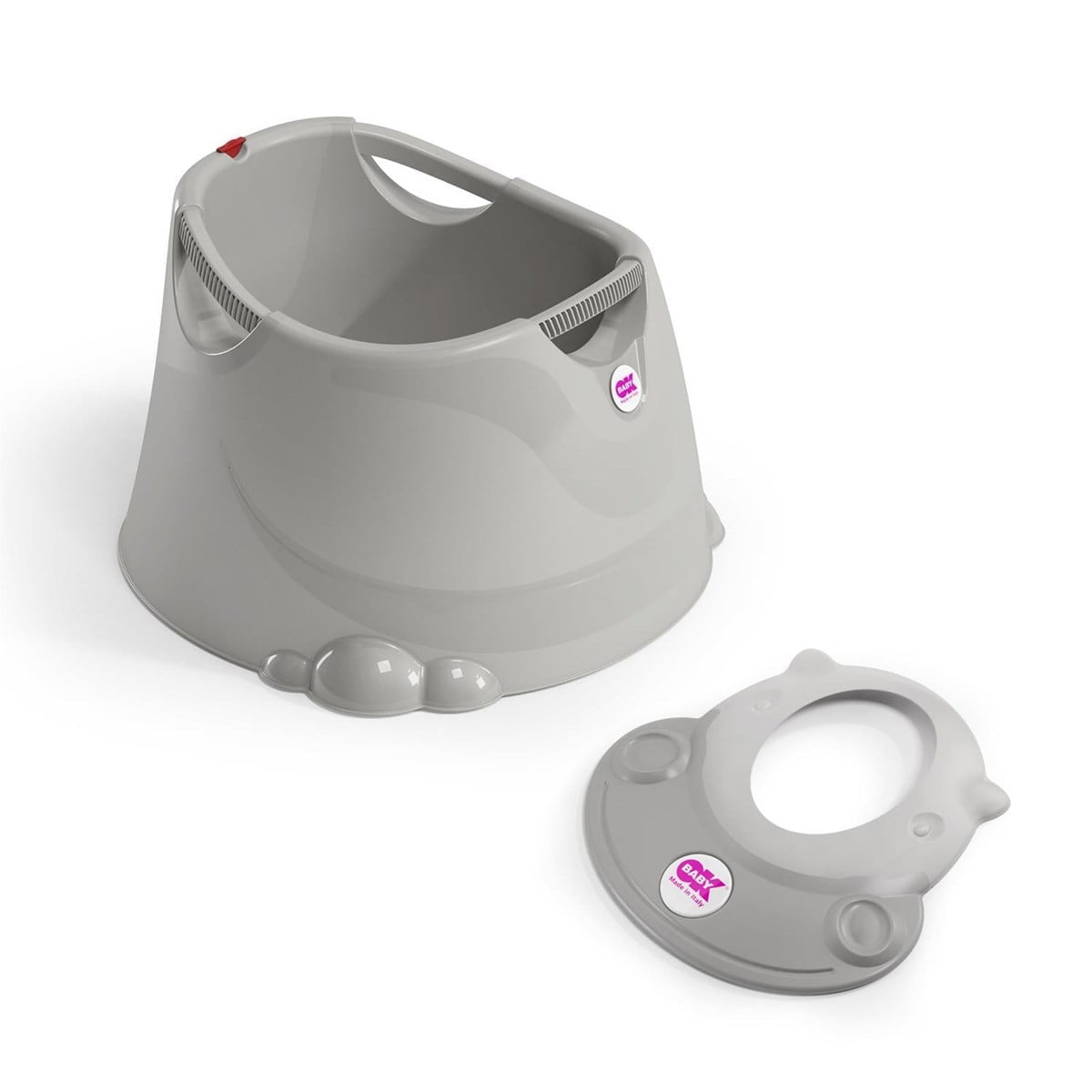 OKBaby Bebek Banyo Seti Opla Küvet + Hippo Duş Şapkası A.Gri