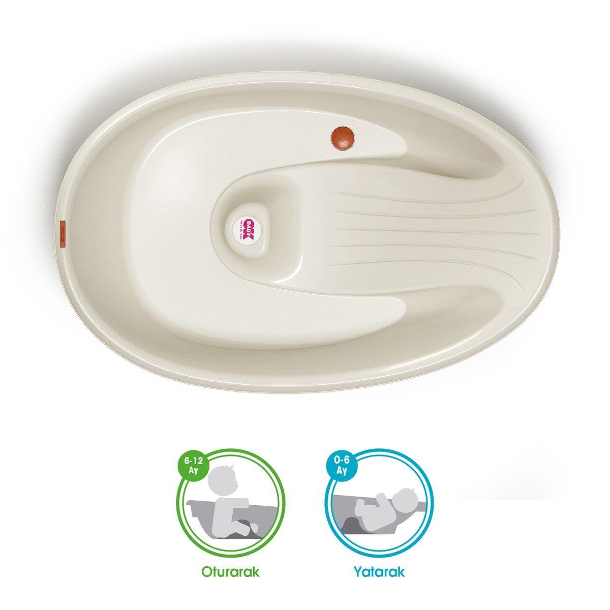OKBaby Bella Bebek Banyo Seti 3 Parça Kırık Beyaz