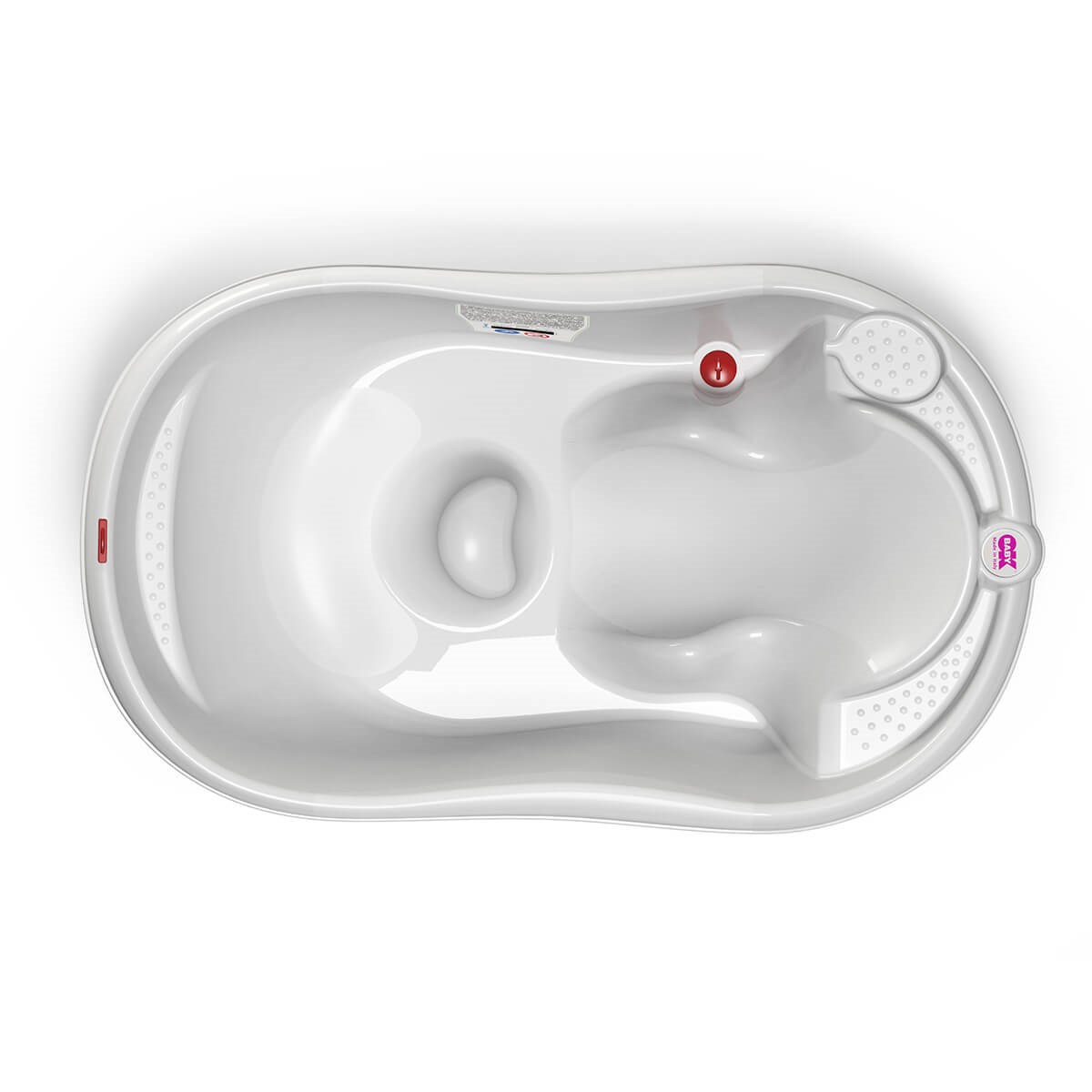 OkBaby Onda Banyo Küveti & Splash Bebek Duşu & Doğal Banyo Süngeri No.10 / Beyaz