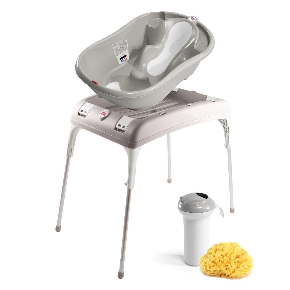 OKBaby Onda Evol Bebek Banyo Seti 4 Parça Açık Gri 