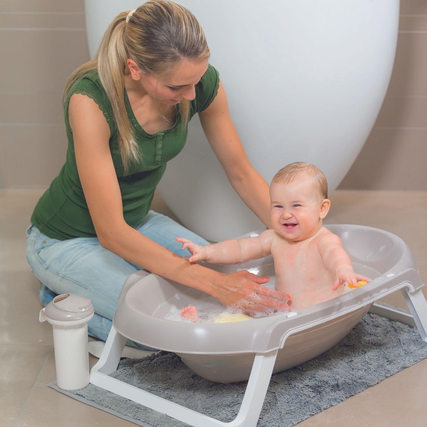 Okbaby Onda Slim Katlanır Bebek Küveti / Yeşil