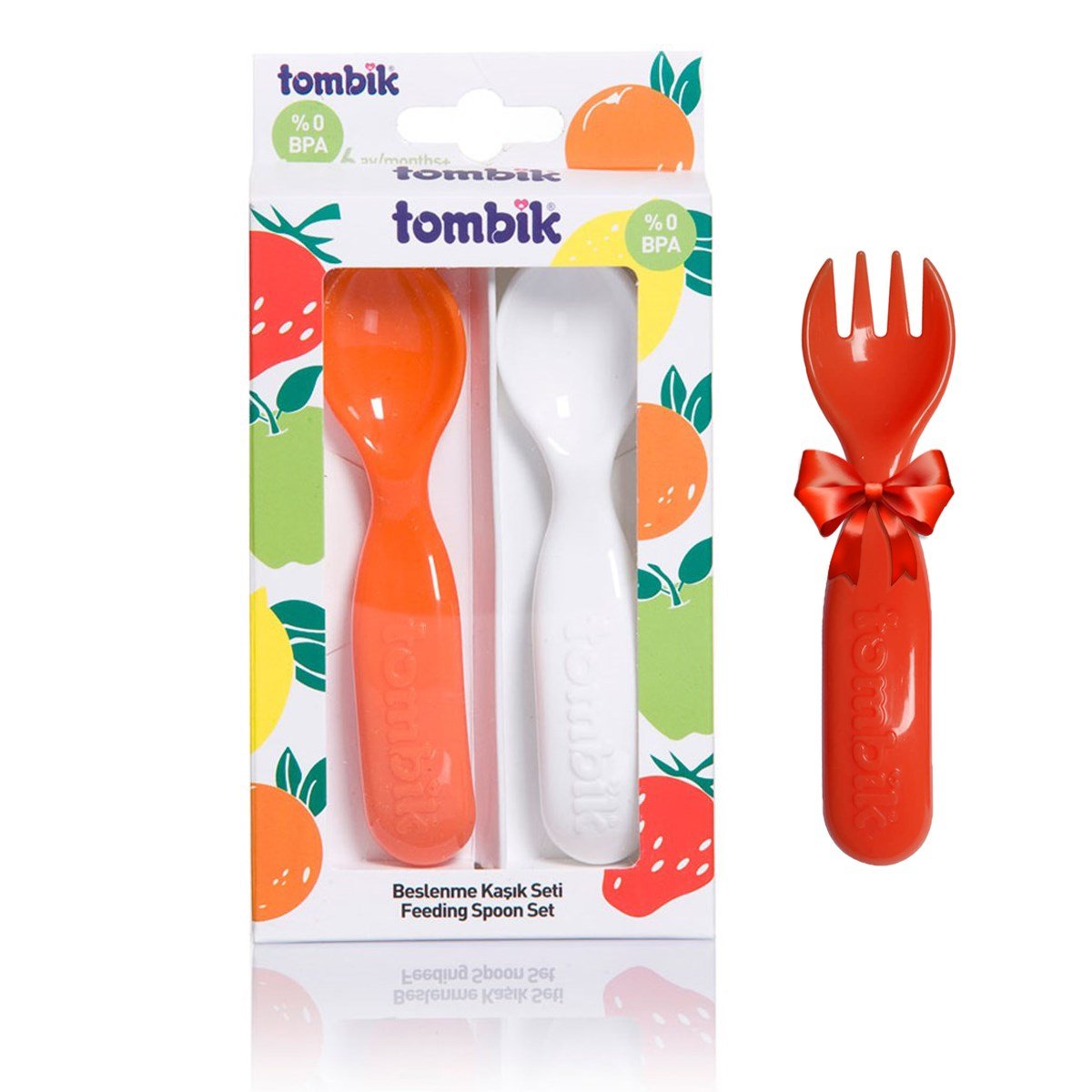 Tombik Kaşık Seti & Çatal Hediyeli / Turuncu