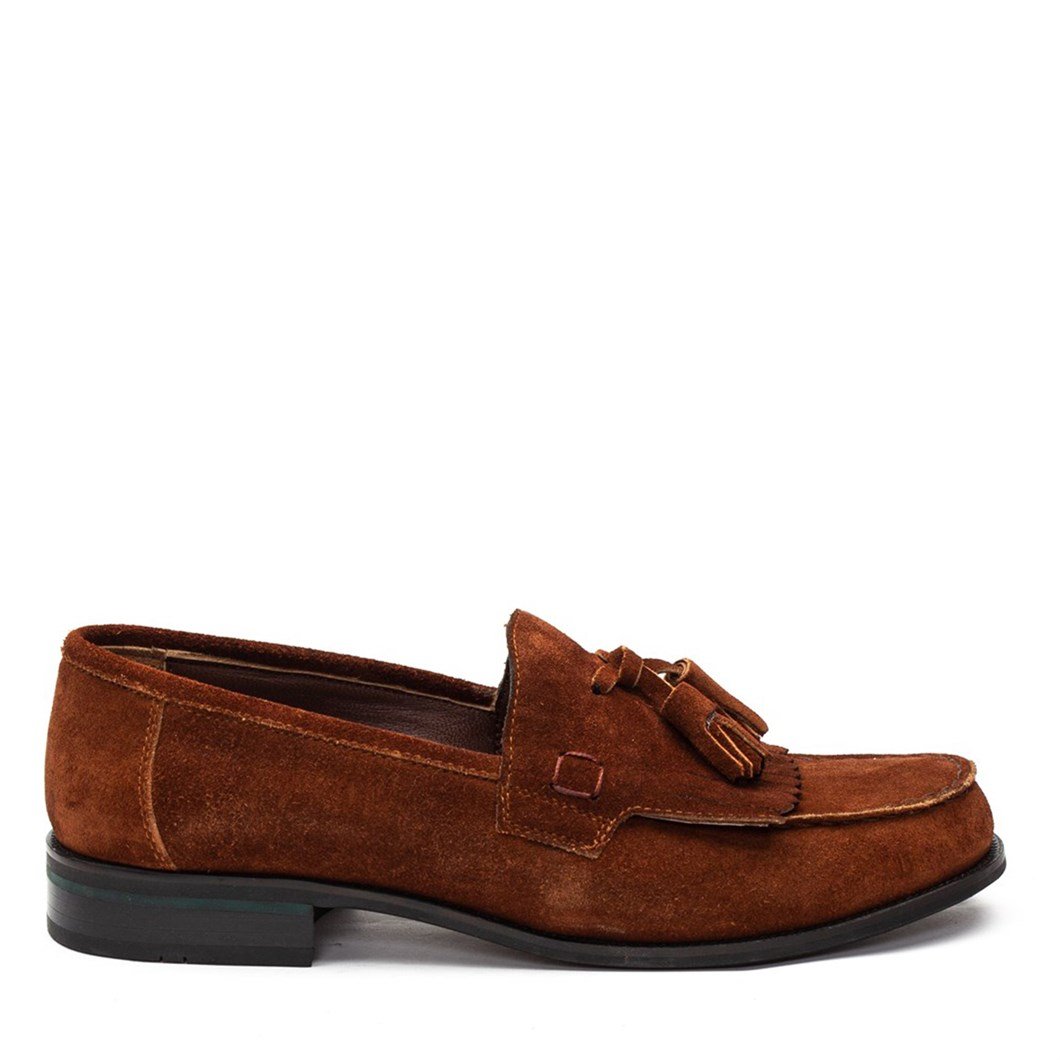 105 Celal Gültekin Men's Classical Shoes Tan Suede