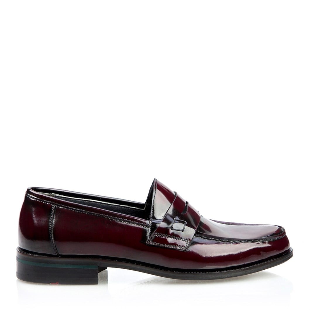 106 Celal Gültekin Men's Classical Shoes Maroon Leather