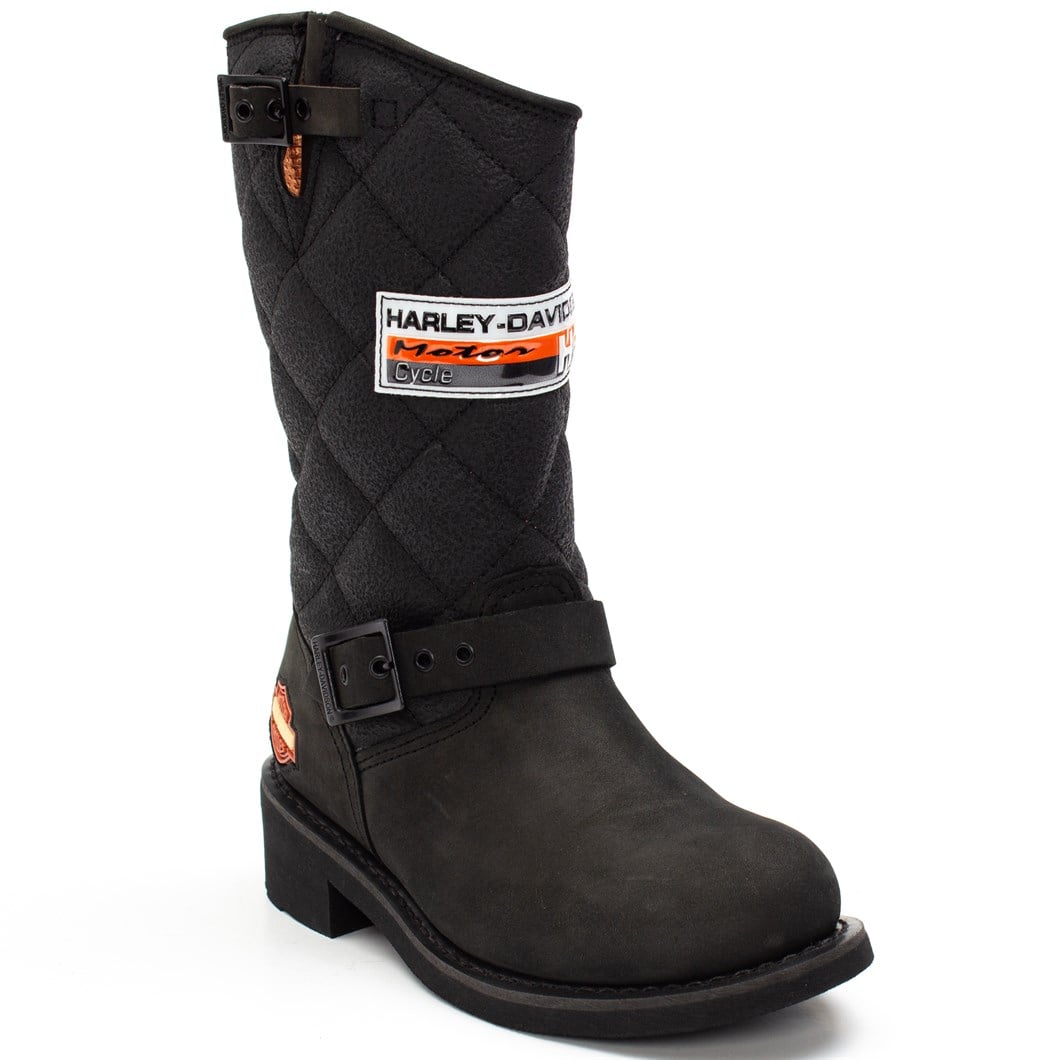 Harley Davidson Harley Davidson 025G0071 Kadın Deri Bot Siyah Nubuk