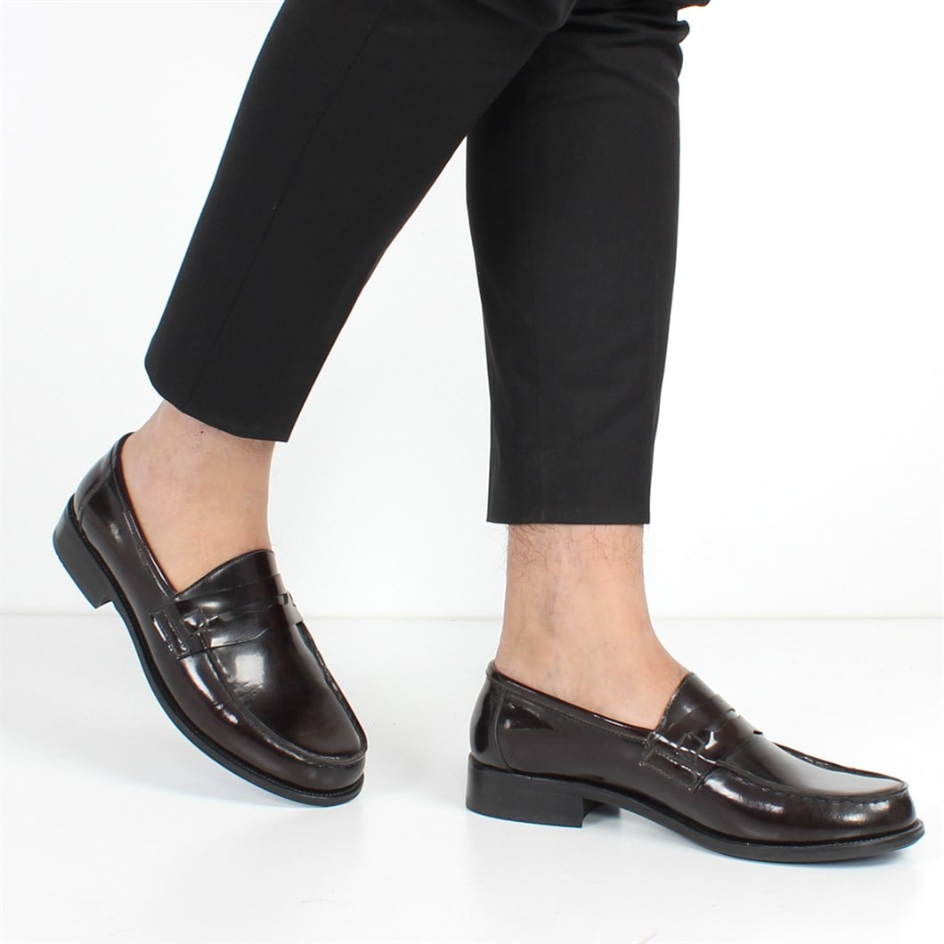 Celal Gültekin Men Classic Shoes Maroon Leather 055 106-17089