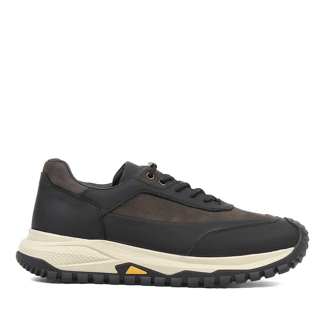Celal Gültekin Erkek Antrasit Nubuk Siyah Deri Sneaker