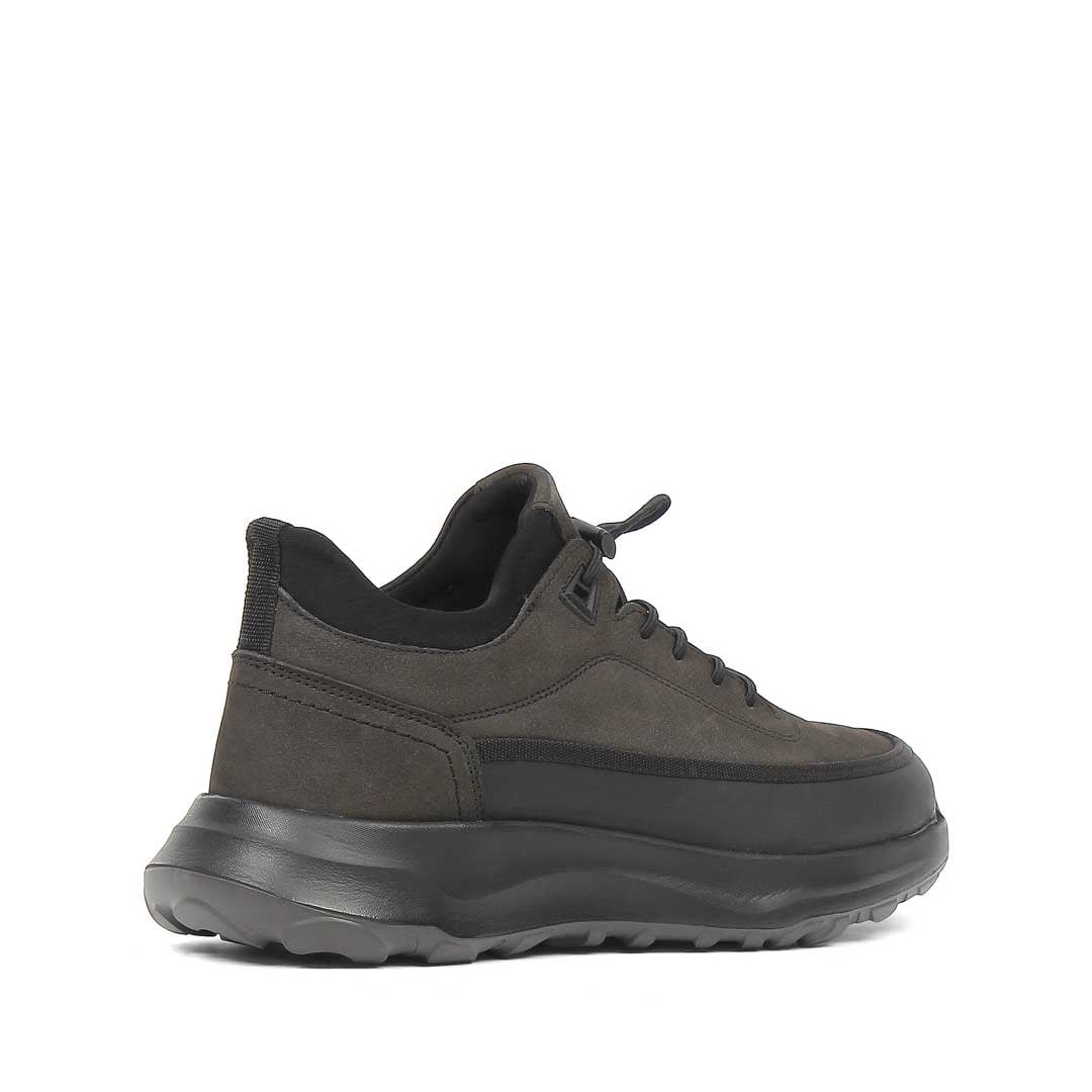 Celal Gültekin Erkek Antrasit Nubuk Siyah Deri Sneaker