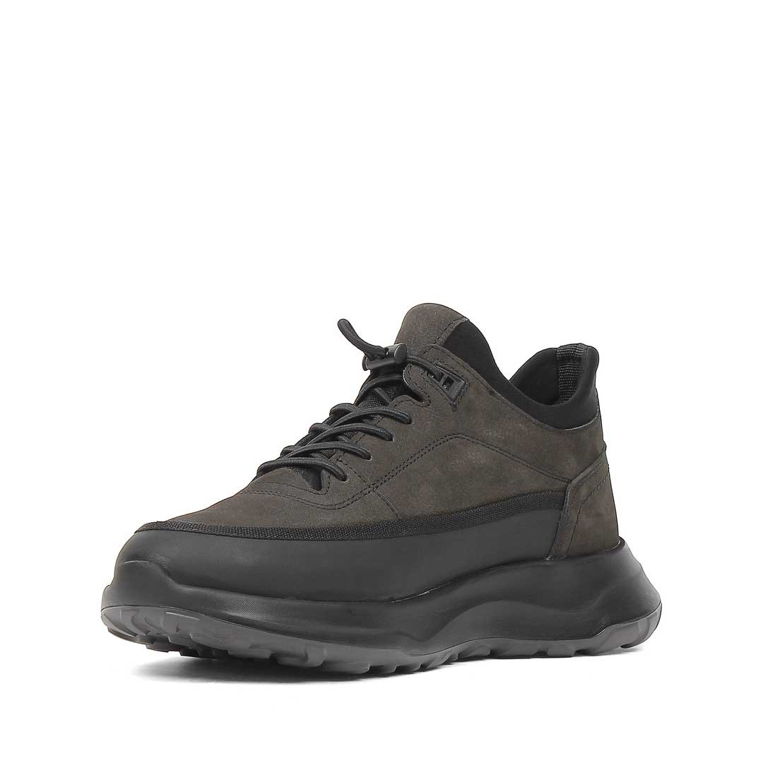 Celal Gültekin Erkek Antrasit Nubuk Siyah Deri Sneaker