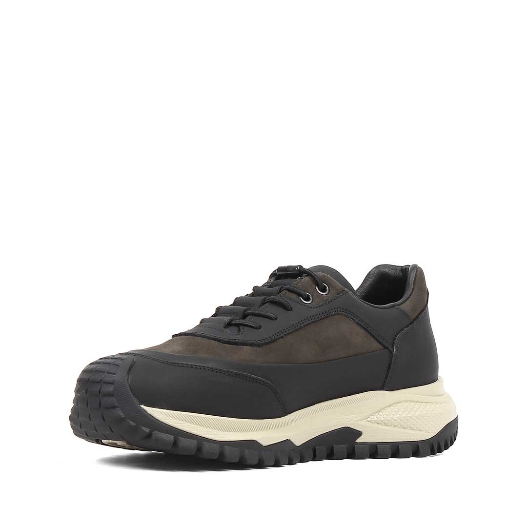 Celal Gültekin Erkek Antrasit Nubuk Siyah Deri Sneaker