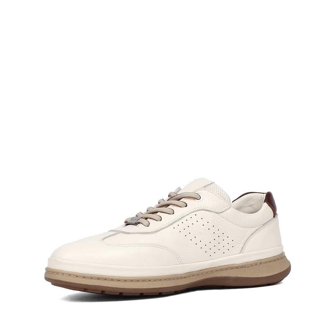 Celal Gültekin Erkek Bej Bağcıklı Deri Sneaker