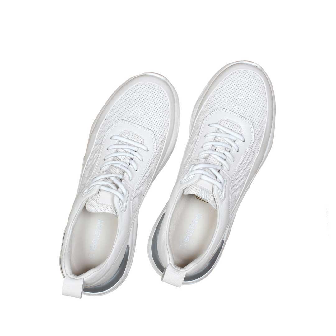 Celal Gültekin Erkek Bej Bağcıklı Kalın Tabanlı Nubuk Deri Sneaker