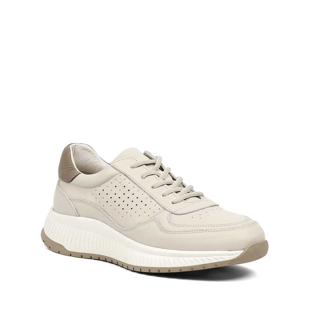 Celal Gültekin Erkek Bej Bağcıklı Kalın Tabanlı Sneaker