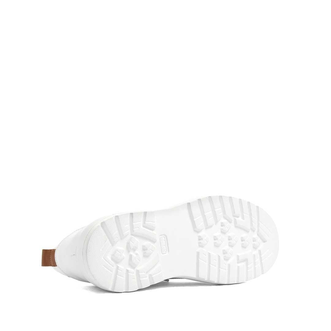 Celal Gültekin Erkek Beyaz Bağcıklı Kalın Tabanlı Deri Sneaker