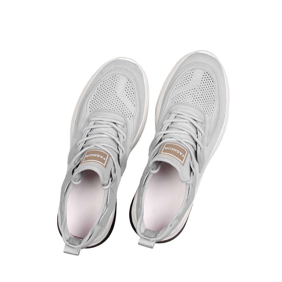 Celal Gültekin Erkek Gri Bağcıklı Kalın Tabanlı Deri Sneaker