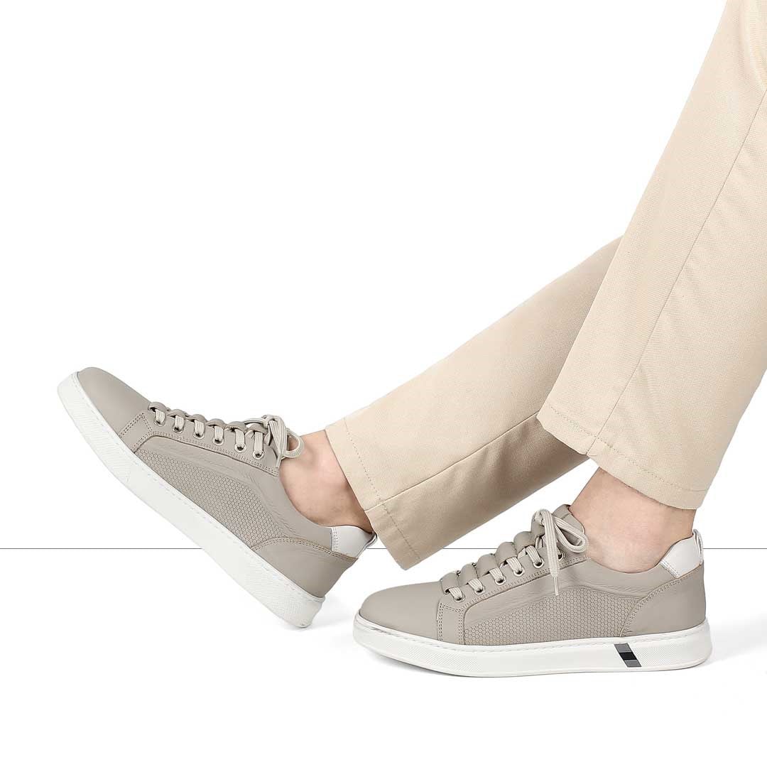 Celal Gültekin Erkek Gri Baskılı Kalın Tabanlı Sneaker