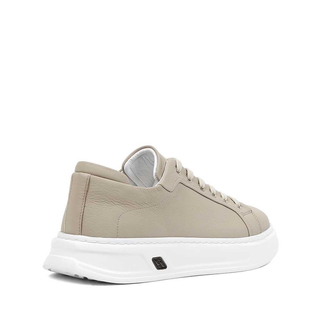Celal Gültekin Erkek Gri Kalın Tabanlı Deri Sneaker