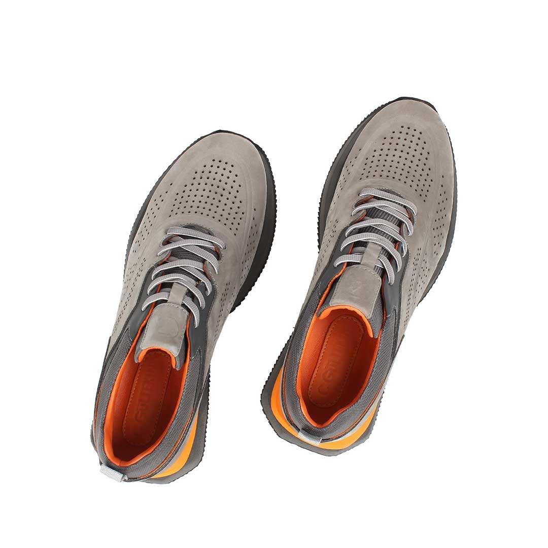 Celal Gültekin Erkek Gri Kalın Tabanlı Nubuk Deri Sneaker