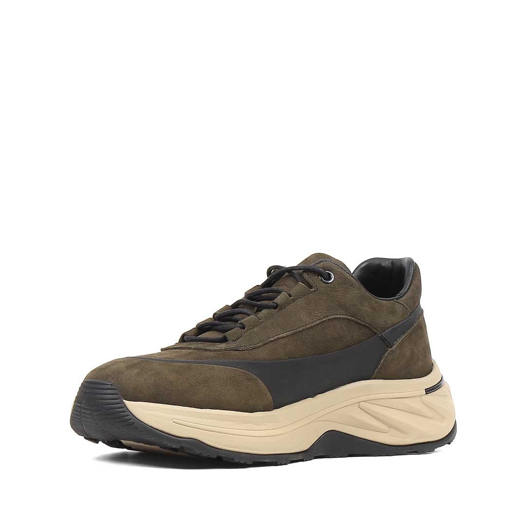Celal Gültekin Erkek Haki Kalın Tabanlı Nubuk Deri Sneaker