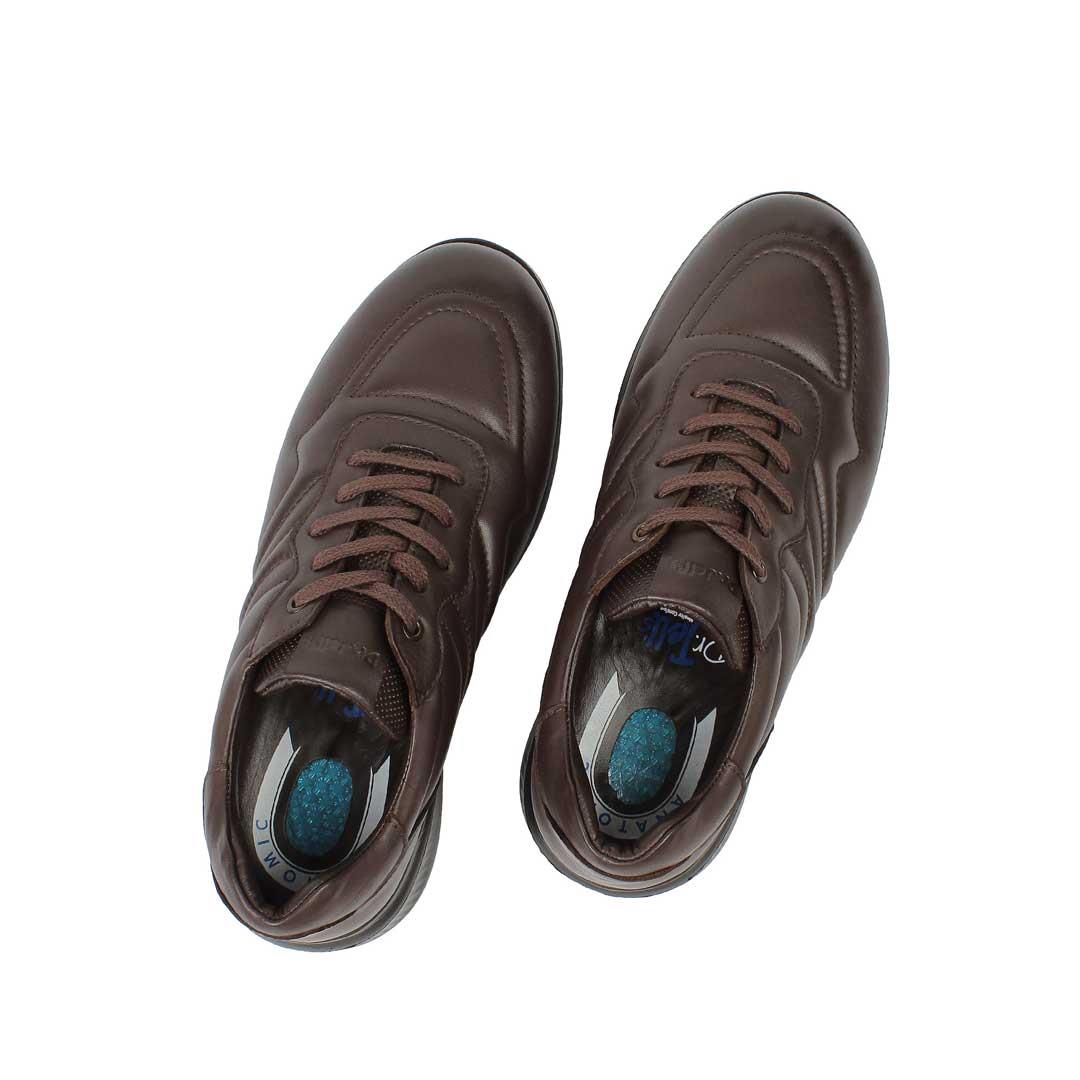 Celal Gültekin Erkek Kahverengi Bağcıklı Kalın Tabanlı Deri Sneaker