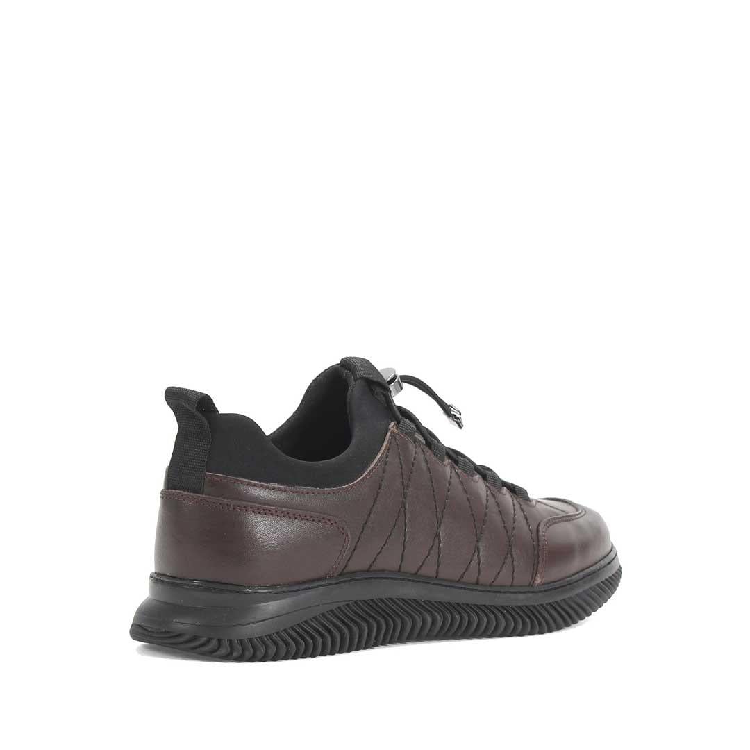 Celal Gültekin Erkek Kahverengi Bağcıklı Kalın Tabanlı Deri Sneaker