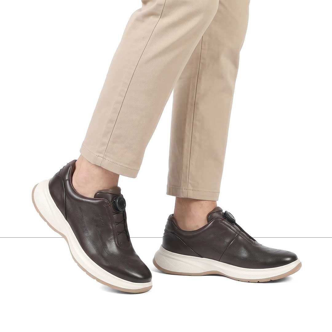 Celal Gültekin Erkek Kahverengi Deri Sneaker