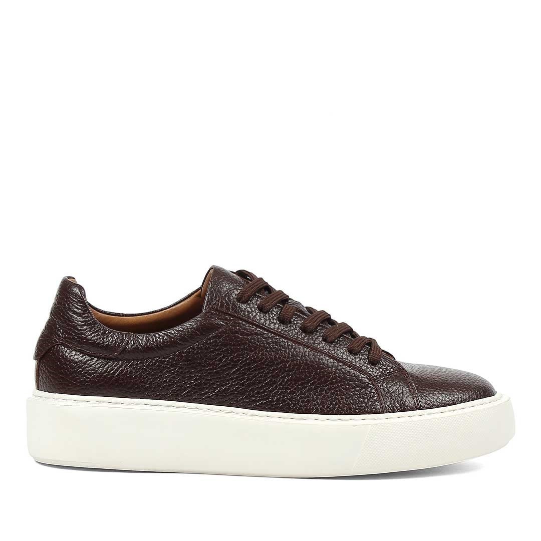 Celal Gültekin Erkek Kahverengi Kalın Tabanlı Deri Sneaker