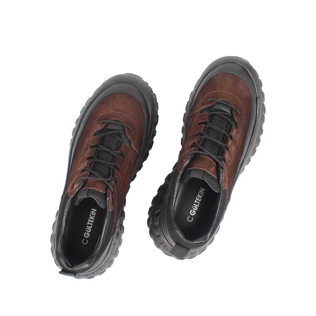 Celal Gültekin Erkek Kahverengi Kalın Tabanlı Nubuk Deri Sneaker