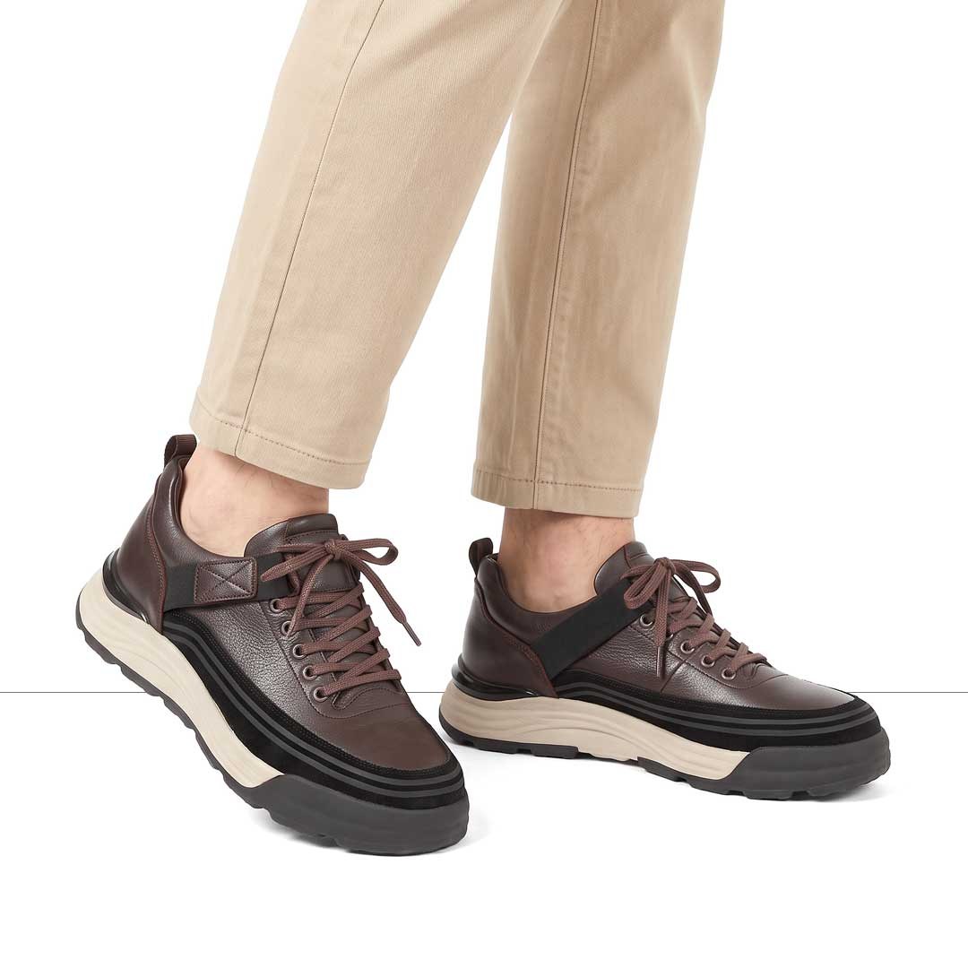 Celal Gültekin Erkek Kahverengi Siyah Süet Deri Sneaker