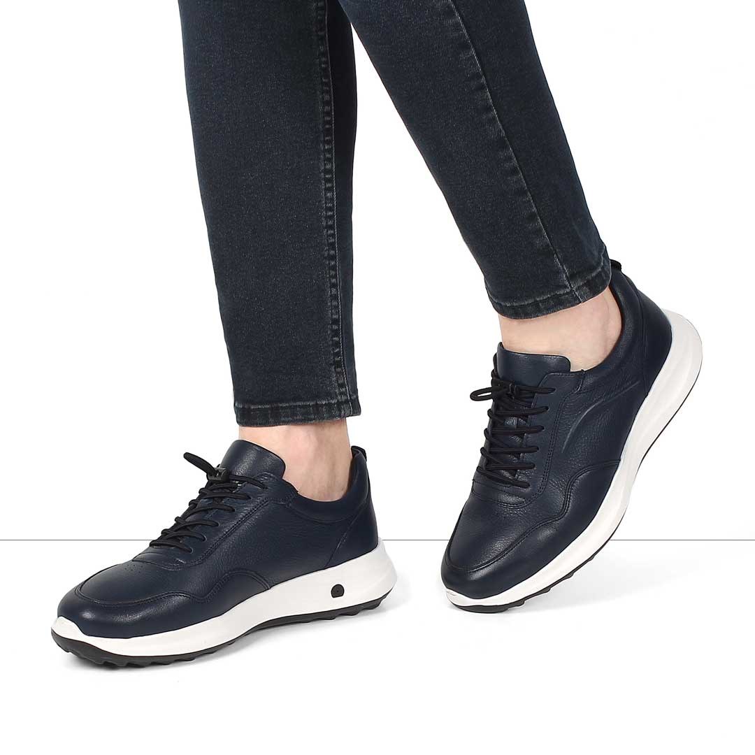 Celal Gültekin Erkek Lacivert Bağcıklı Kalın Tabanlı Sneaker