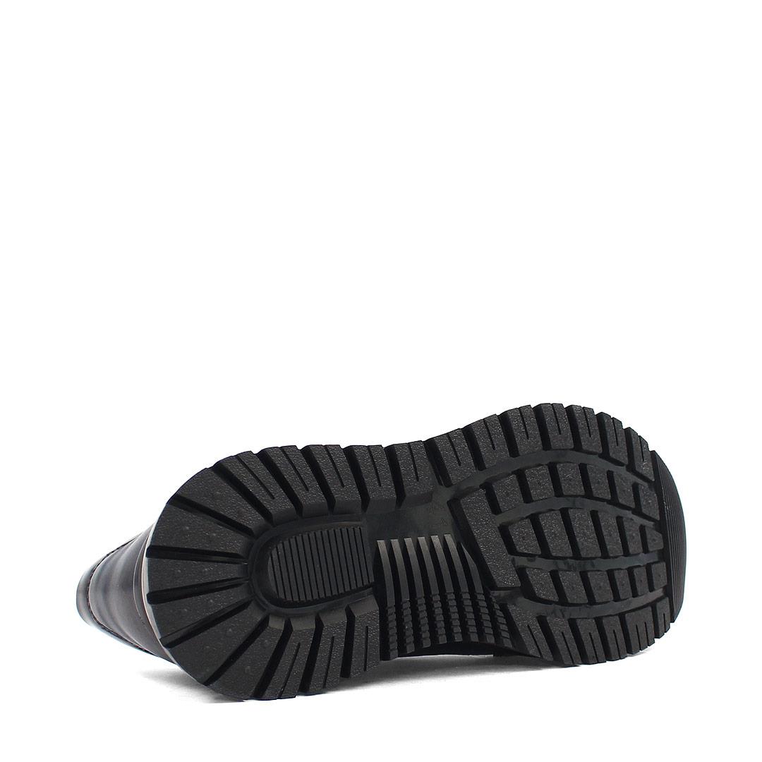 Celal Gültekin Erkek Lacivert Bağcıklı Kalın Tabanlı Deri Sneaker